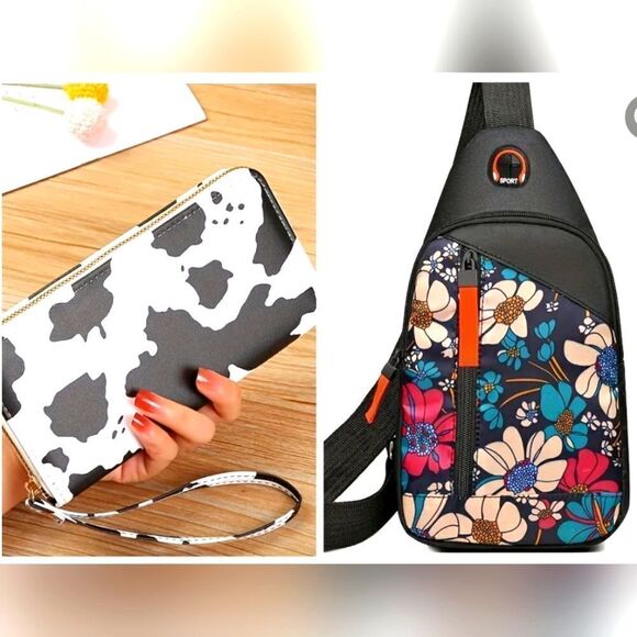 Unisex Spacious Cow wallet white and black - Picture 4 of 4